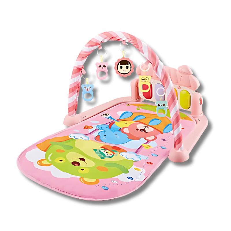 Musical Baby Play Mat with Tactile Pads, Sound Zones and Animal Tones