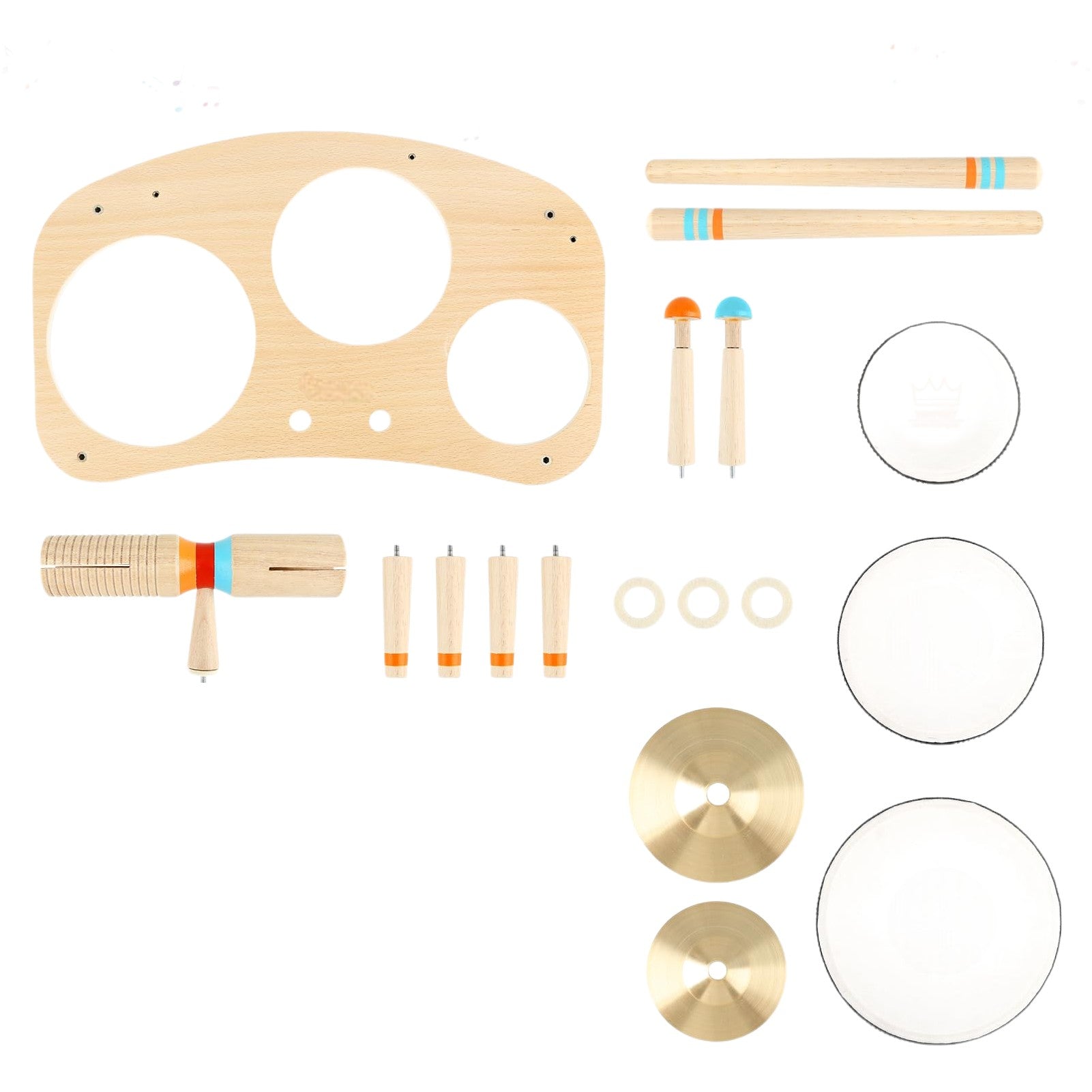 Wooden Baby Drum Toy Precision-Tuned Acoustic for Early Musicians