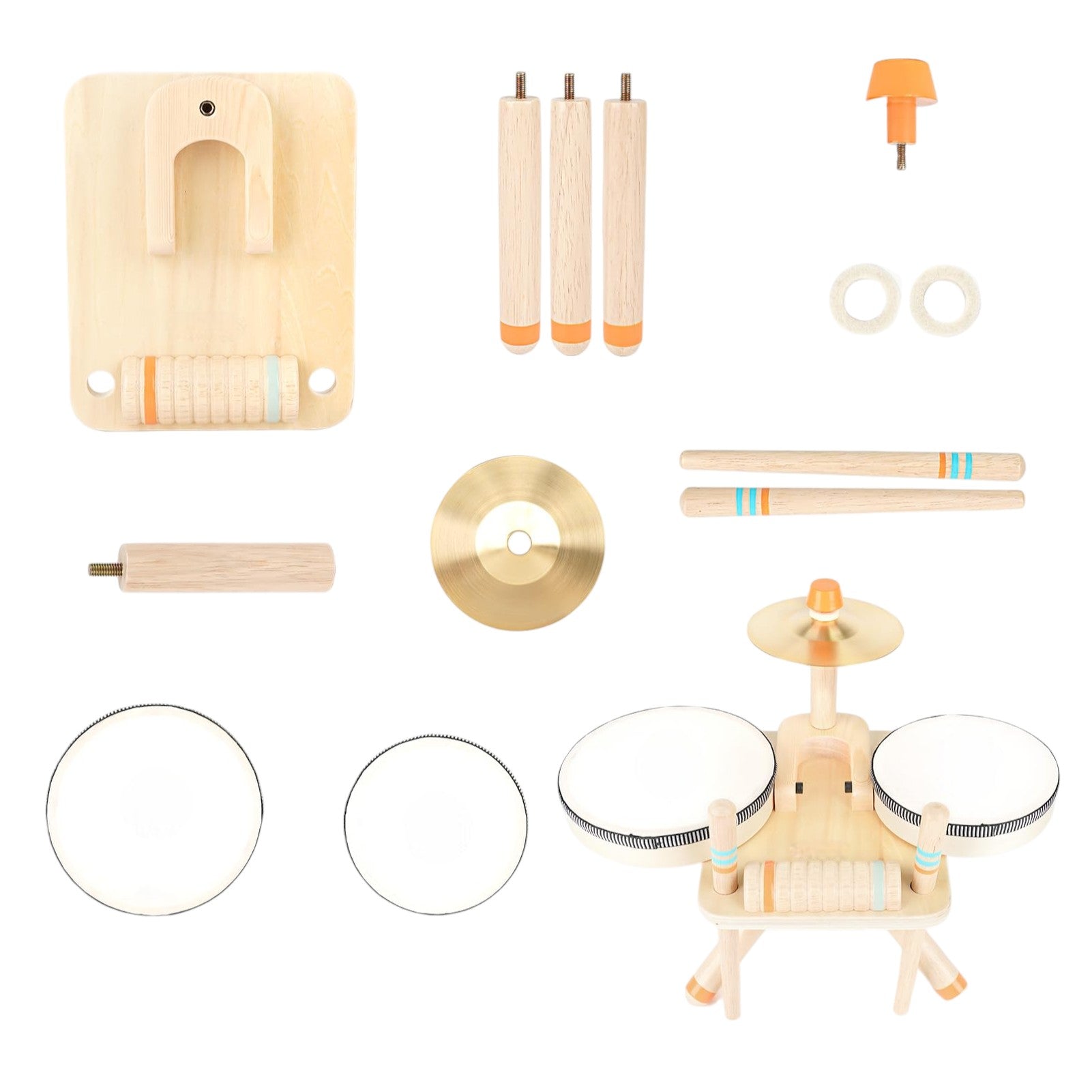 Wooden Baby Drum Toy Precision-Tuned Acoustic for Early Musicians